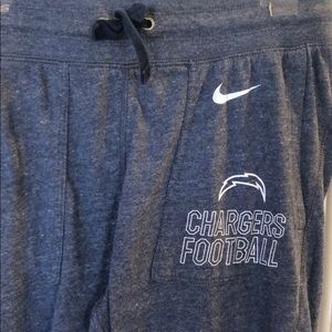 NFL Nike Chargers Navy Blue/ Gray Sweat Pants